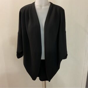 Lucy Open Front Black Workout Cardigan Size S